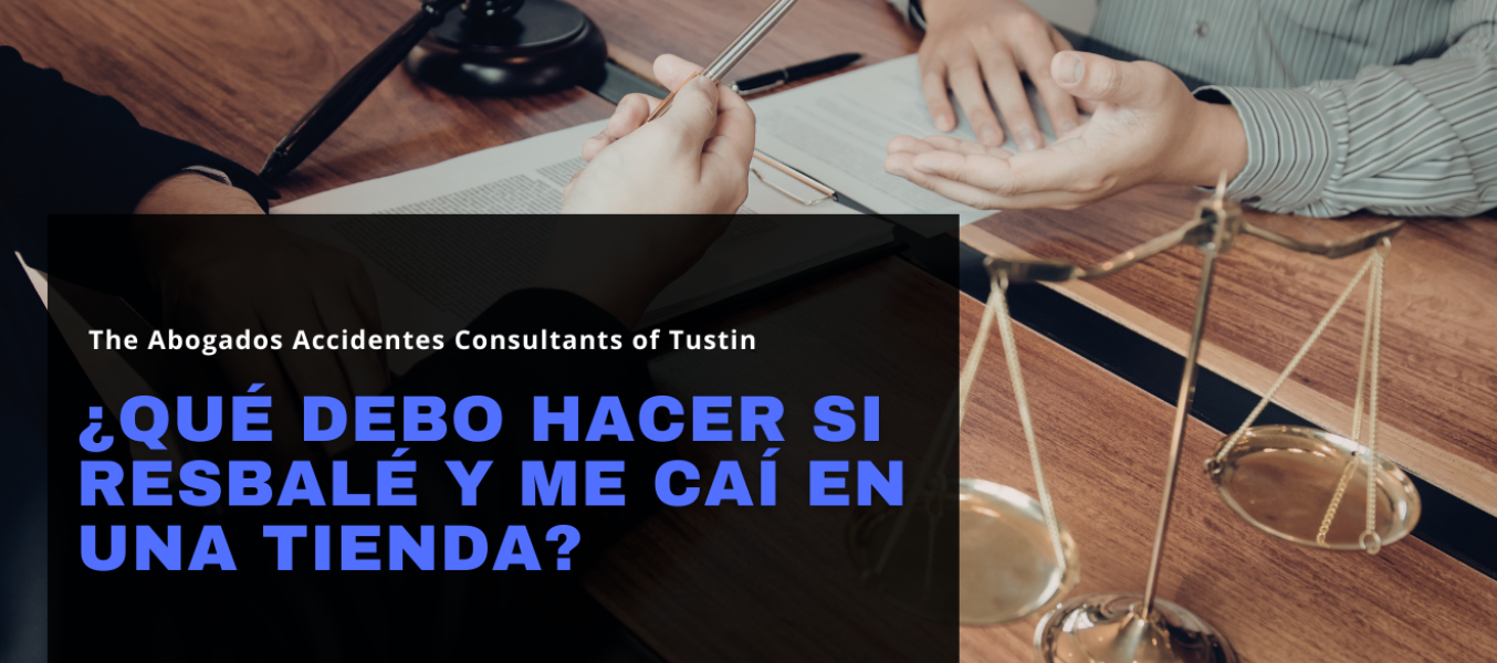 ¿Qué debo hacer si resbalé y me caí en una tienda?